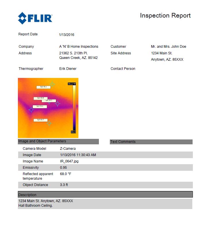 Sample Reports And Contracts – A 'N' B Home Inspections